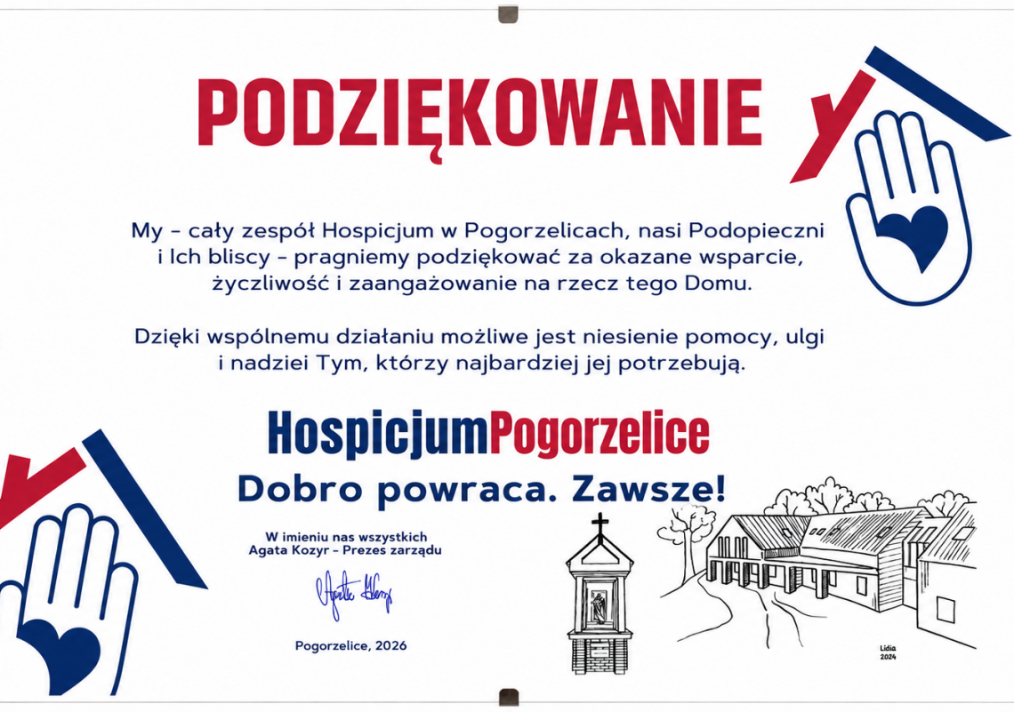 Pola Nadziei - podziękowanie