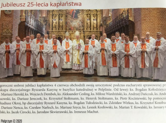 Obchody Srebrnego Jubileuszu Kapłaństwa w katedrze w Pelplinie